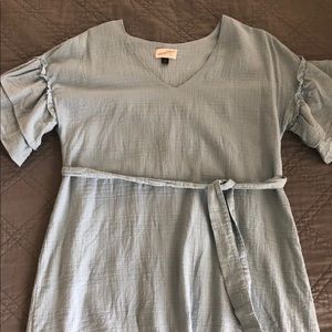 🎯Universal Thread Blue Dress with Ruffle Sleeve